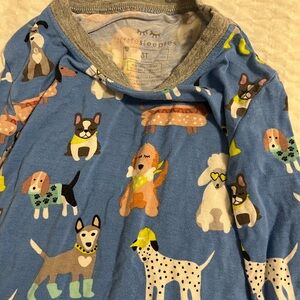 Little Sleepies Blue Dog Print Pajama Set